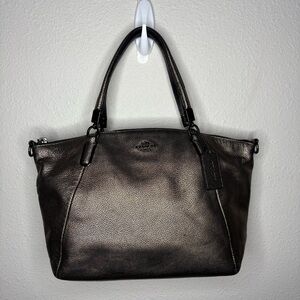 Coach Metallic Black Shoulder Bag